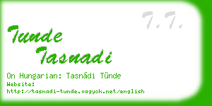 tunde tasnadi business card